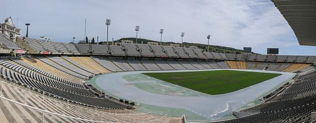 The Lluís Companys Olympic Stadium, scene of the classic on October 28.  (Photo: Getty Images)