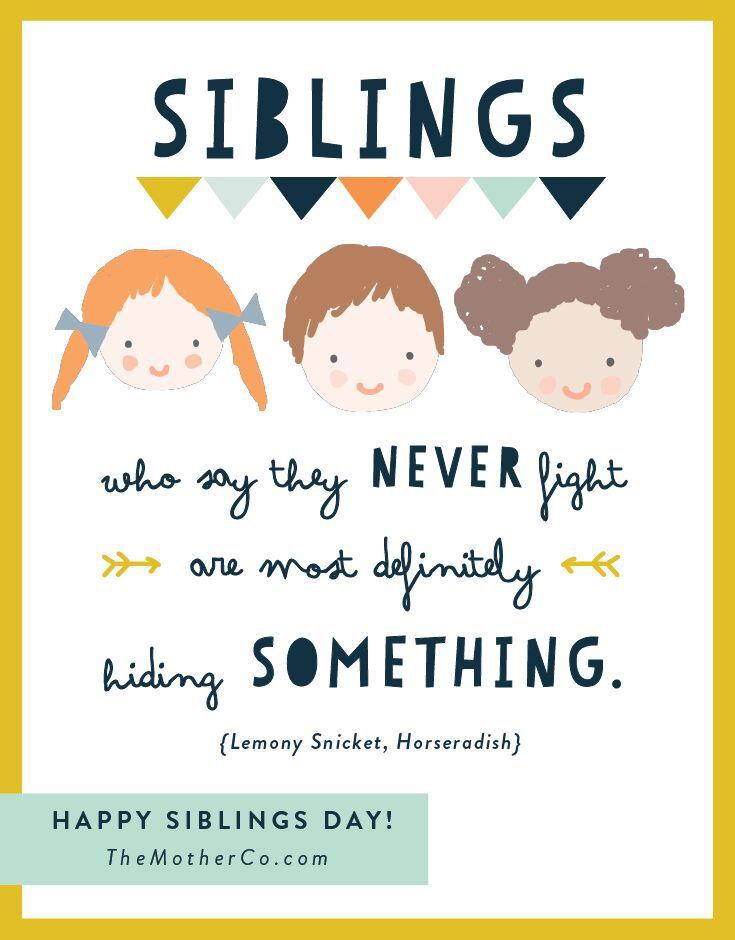FRASES | En Estados Unidos este 10 de abril se celebra el Día de los Hermanos o el National Siblings Day con el objetivo de rendir homenaje a las relaciones entre los hermanos. (Foto: Pinterest)