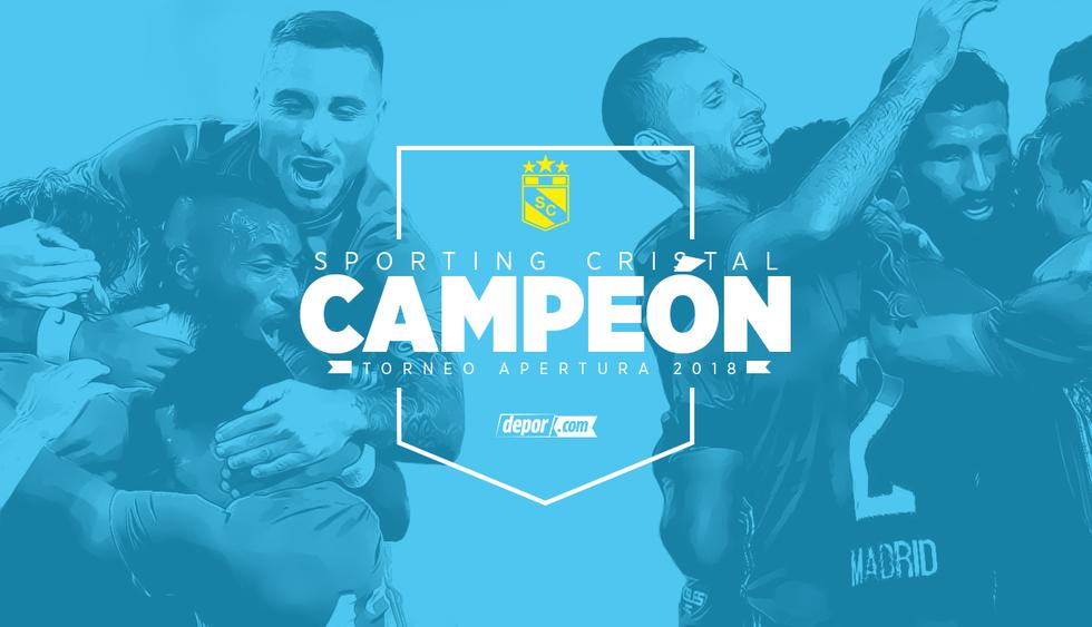 Sporting Cristal campeón Torneo Apertura 2018. (Diseño: Marcelo Hidalgo / Investigación: Eduardo Combe)