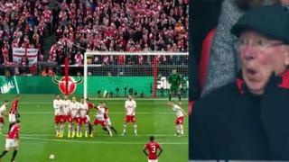 Como un hincha más: el efusivo festejo de Ferguson tras golazo de Ibrahimovic [VIDEO]