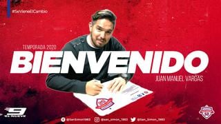 Juan Manuel Vargas fue anunciado como refuerzo de San Simón para jugar la Copa Perú