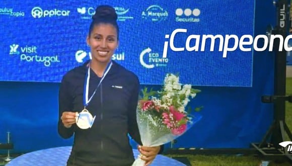 Kimberly García se llevó el oro en el Tour Internacional de Río Maior. (Foto: Kimberly García)
