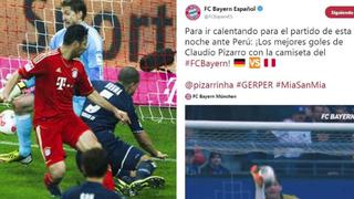 Perú vs. Alemania: Bayern Munich recuerda los mejores 5 goles de Claudio Pizarro en la previa