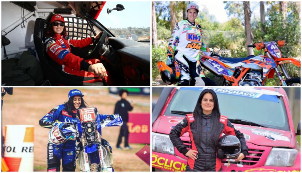 Las mujeres que participarán en el Dakar 2019. (Facebook y Jesús Saucedo)
