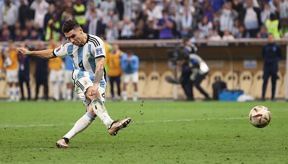 Gonzalo Montiel marcó el penal que le dio a Argentina el Mundial de Qatar 2022. (Foto: Getty Images)
