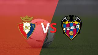 Termina el primer tiempo con una victoria para Osasuna vs Levante por 1-0