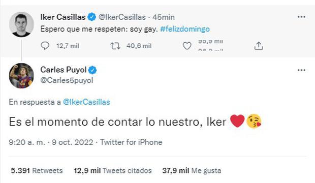 Iker Casillas anunció en su cuenta de Twitter que es gay. (Imagen: Captura de Twitter)