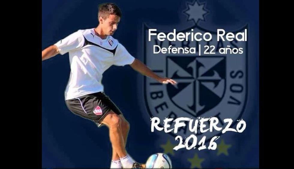 Federico Real. Defensor argentino, de 22 años, que fichó por la San Martín. (Facebook)