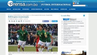 Así informó la prensa boliviana sobre el triunfo de su selección ante Perú
