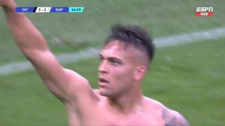 Siguen en la pelea: el doblete de Lautaro para el 3-2 del Inter vs Empoli por Serie A [VIDEO]