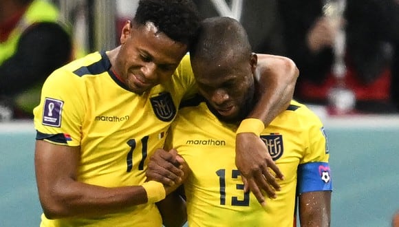 Ecuador 2-0 Qatar en Al Byat, con dos goles de Enner Valencia. (Foto: AFP)