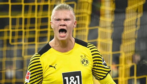Erling Haaland tiene contrato con el Dortmund hasta mediados de 2024. (Foto: AFP)