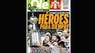 Todo al millonario: las portadas de diarios argentinos por el título de River en Copa Libertadores [FOTOS]