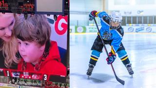 Niño se vuelve viral por su reacción tras asistir a su primer partido de hockey