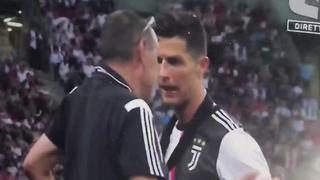 Miradas que matan: el primer cruce de Cristiano Ronaldo y Sarri por mandarlo al banco pese al gol [VIDEO]