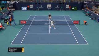 ¡Pase, 'Su Majestad'! Impresionante punto de Federer ante Kevin Anderson en el Masters 1000 de Miami [VIDEO]