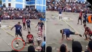 Video viral: ‘Loco’ Vargas aparece jugando una ‘pichanga’ y sufre caída al intentar controlar el balón