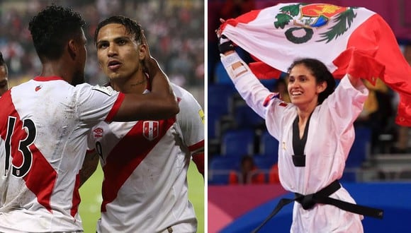 Paolo Guerrero y Renato Tapia felicitaron a Angélica Espinoza por su medalla de oro. (Foto: EFE/Twitter)