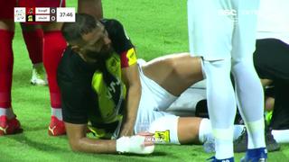 Salió cojeando: Benzema sufrió lesión en Al Ittihad y genera preocupación en Arabia