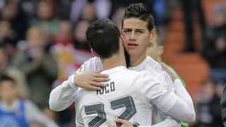 James Rodríguez marcó gol de tiro libre en su vuelta al once de Real Madrid