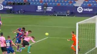 Suspenso en el Ciutat de València: Melero anota de cabeza el 2-1 en el Barcelona vs. Levante [VIDEO]