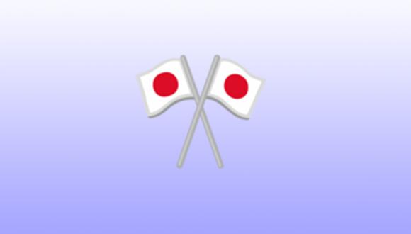 Conoce el verdadero significado y origen del emoji de las banderas cruzadas coreanas de WhatsApp. (Foto: Emojipedia)