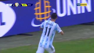 Definición exquisita del ‘Fideo’: Di María y su golazo para el 1-0 en el Argentina vs. Brasil [VIDEO]