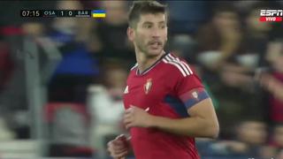 Xavi no lo puede creer: gol de David García para el 1-0 del Osasuna vs. Barcelona por LaLiga