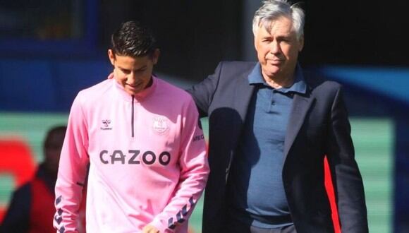 Carlo Ancelotti ya dirigió a James Rodríguez en el Bayern Munich y Everton. (Foto: AFP)