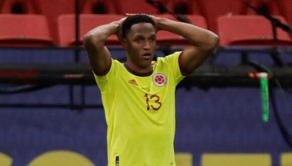 Yerry Mina fue desconvocado en Colombia por lesión. (Foto: AFP)