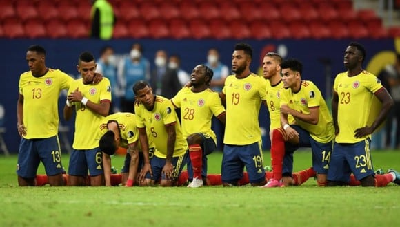 Alineación de Colombia para enfrentar a Paraguay por las Eliminatorias Qatar 2022. (Foto: AFP)