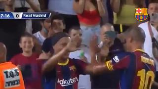 Sigue la clase: el gol de Ronaldinho en el Barcelona vs. Real Madrid de leyendas