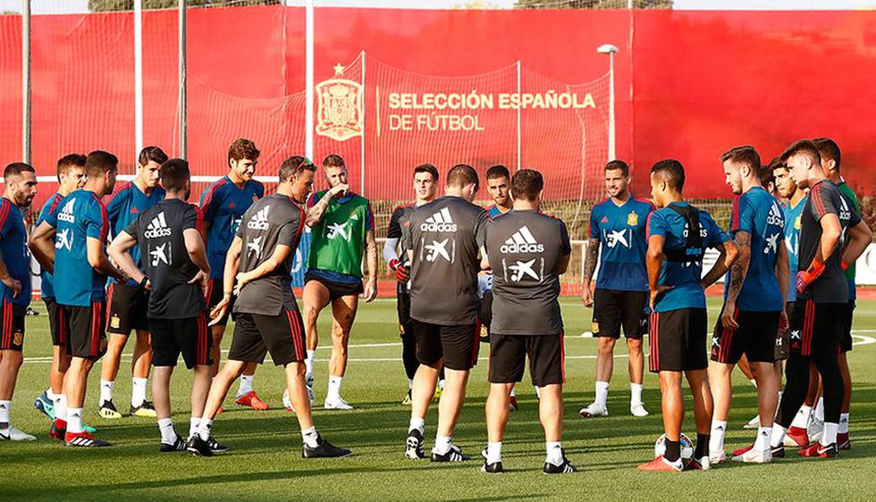 El primer entrenamiento de Luis Enrique al mando de la Selección de España. (Fotos: Selección de España)