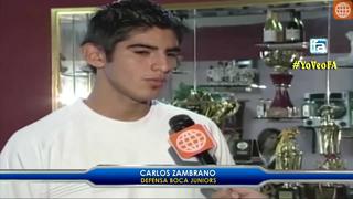Así declaraba Carlos Zambrano sobre sus aspiraciones profesionales a los 16 años