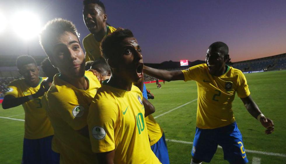 Venezuela vs. Brasil en Rancagua por Sudamericano Sub 20. (PhotoSport Chile)