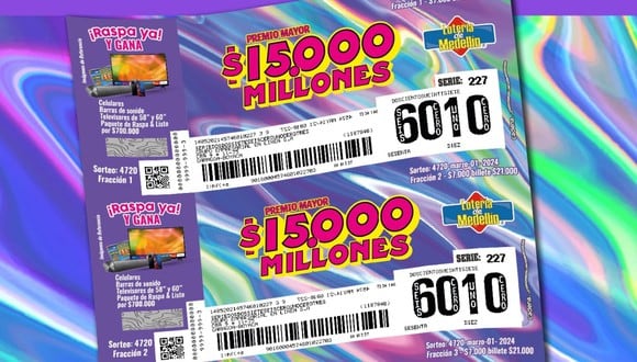Consulta el número ganador de la Lotería de Medellín del viernes 1 de marzo del 2024 (Foto: @LoteriaMedellin).