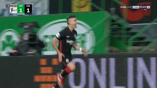 Desató la locura: el gol de Santos Borré a los 92′ para el 2-1 de Frankfurt vs. Greuther Fürth [VIDEO]