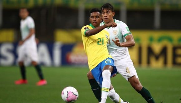 Rodrygo jugó 30 minutos en la goleada de Brasil ante Bolivia en la fecha 1. (Foto: EFE)