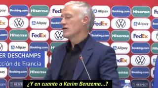 Deschamps sorprendió con reacción sobre el caso de Karim Benzema [VIDEO]