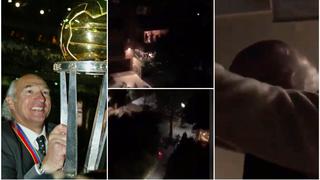 Carlos Bianchi festejó sus 71 años desde el balcón de su casa y con el cántico de sus vecinos [VIDEO]