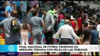Arequipa: final de fútbol femenino termina en pelea