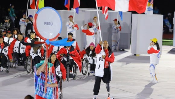 El Team Perú en la inauguración de los Juegos Parapanamericanos Santiago 2023. (Foto: IPD)