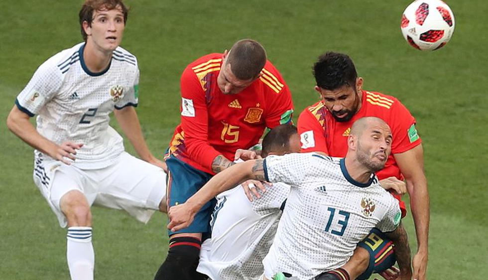 España vs. Rusia por octavos de final del Mundial Rusia 2018. (Getty)