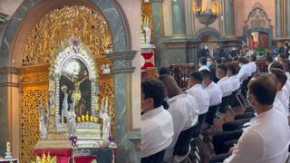 Tradición: Alianza Lima visitó las Nazarenas para la misma en honor al Señor de los Milagros