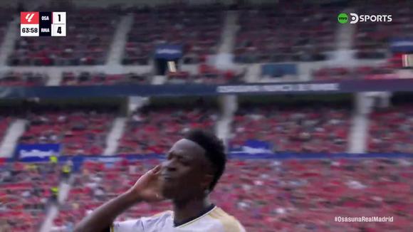 Vinícius Junior marcó el 4-1 de Real Madrid ante Osasuna. (Video: DSports)