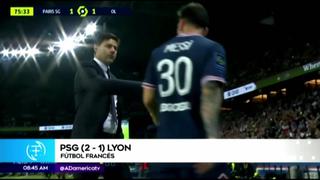 El polémico gesto de Lionel Messi a Pochettino tras ser sustituido en el PSG vs. Lyon