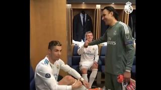 Como si fuese una final: los festejos del Real Madrid en vestuarios al ganarle al PSG [VIDEO]