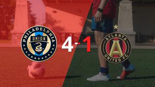 Philadelphia Union fue contundente y goleó 4-1 a Atlanta United