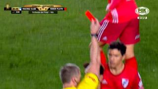 Casi con polémica: así fue la tarjeta roja a Ponzio en el Racing vs. River Plate por la Libertadores [VIDEO]
