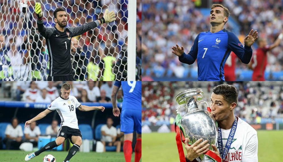 Este el es once ideal de la Eurocopa Francia 2016, según UEFA (Getty Images).